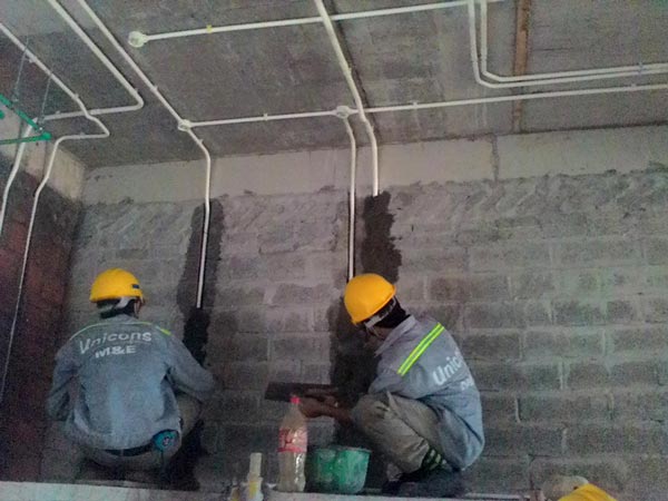 Thi công ống luồn dây điện