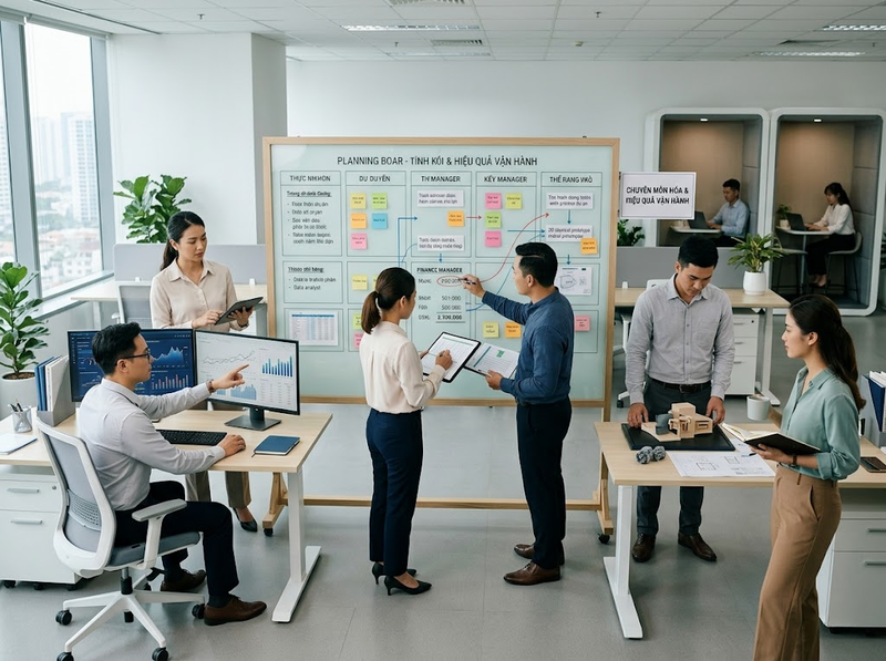 Các loại cơ cấu tổ chức phổ biến khác nhau về cách vận hành thế nào