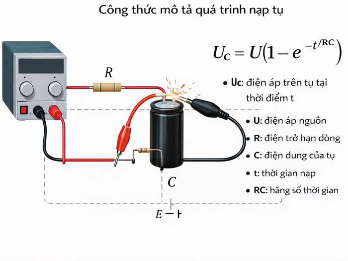 Để tích điện cho tụ điện ta phải làm gì? Cách nạp điện cho tụ