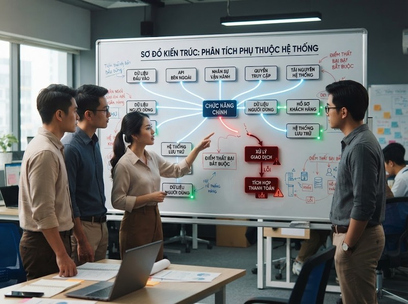 Điểm thất bại của giải pháp được nhận diện qua phụ thuộc và kịch bản lỗi nào