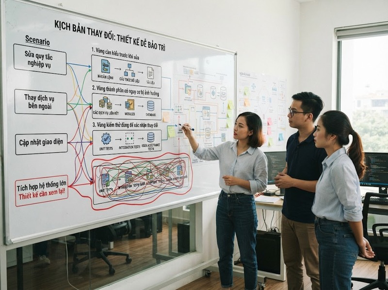 Khả năng bảo trì của giải pháp phụ thuộc vào cấu trúc và tài liệu thế nào