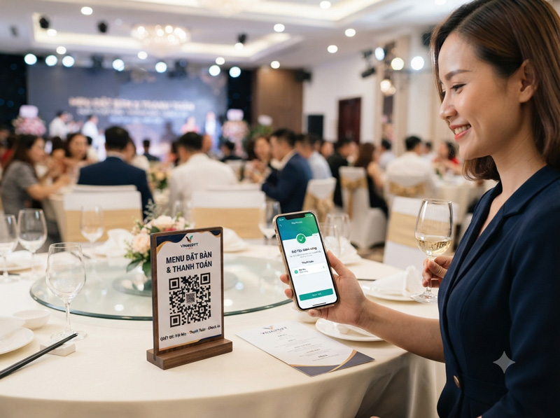 Ứng dụng mã QR trong đặt tiệc, thanh toán và quản lý sự kiện