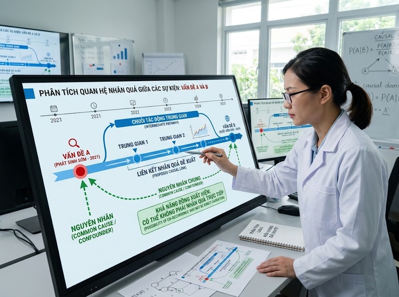 Mối quan hệ giữa các vấn đề được xác định qua nguyên nhân và thời điểm nào