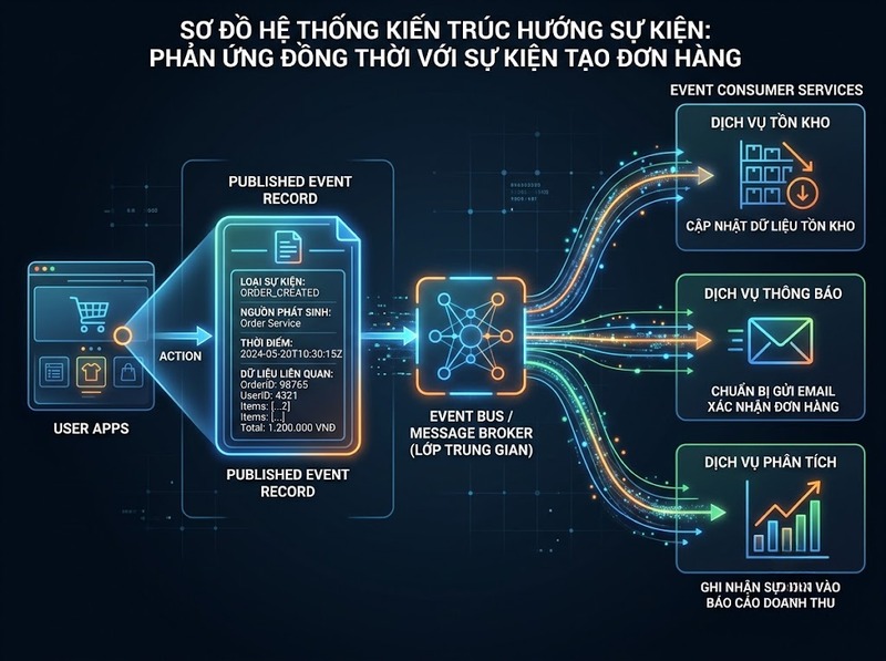 Sự kiện trong hệ thống công nghệ là gì và kích hoạt xử lý thế nào