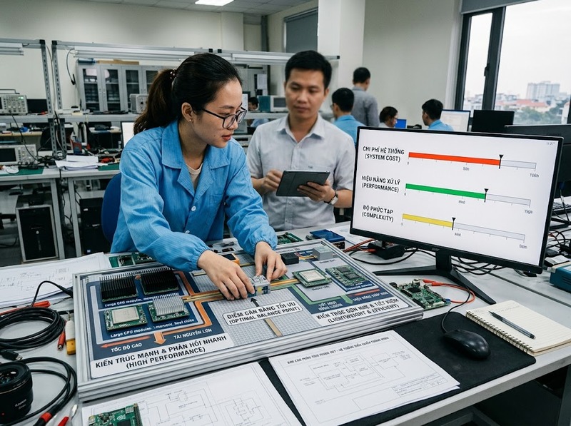 Trade-off trong thiết kế giải pháp xuất hiện giữa những mục tiêu nào