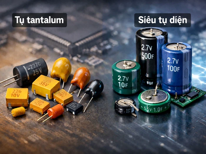 Tụ điện là gì? Cấu tạo, nguyên lý, ứng dụng và phân loại tụ điện