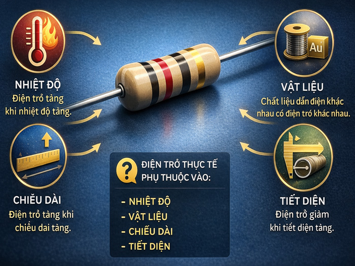 Tụ điện có điện trở không? vì sao tụ vẫn có điện trở thực tế