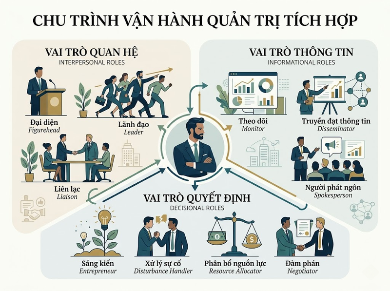 Vai trò của nhà quản trị gồm những gì trong hoạt động điều hành