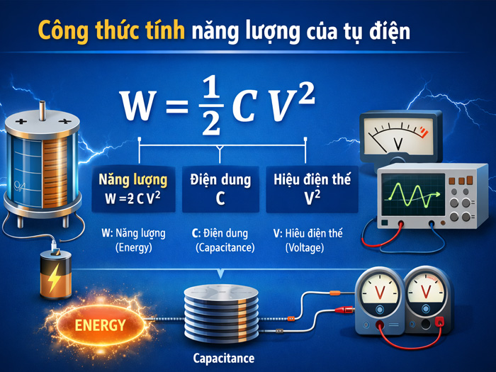 cách tính năng lượng của tụ điện