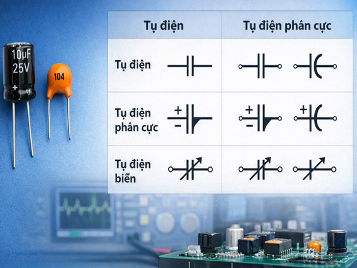 tụ điện ký hiệu là gì