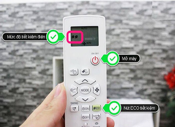 ý nghĩa eco trên remote điều hòa 